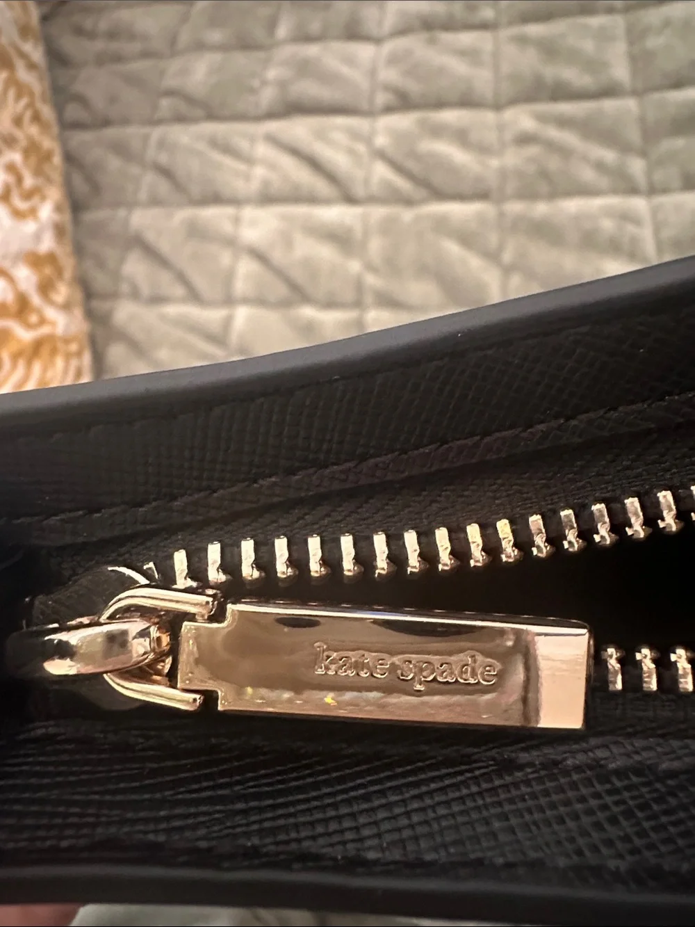 PRACTICALLY NEW kate spade Black Glitter Crescent Shoulder Bag